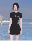                                                          【Preorder】35kg-70kg Zipper Swim-Dress With Pads & SafePants