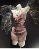                                                          【Preorder】40kg-70kg Cut-Out Galaxy Sexy Lingeries Dress+Body-Suit