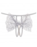                                                         【Preorder】40kg-60kg Chain Faux Pearl Lace T-Back