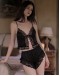                                                          【Preorder】40kg-65kg Ice Silk Lace Night Tops+ Bottoms