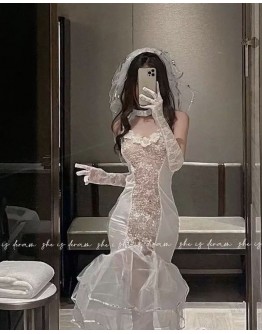                                                          【Preorder】40kg-55kg Wedding Bride Style Home Dress Set