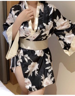                                                          【Preorder】40kg-75kg Loose Kimono Belt Night Dress+T-Back