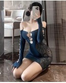                                                          【Preorder】55kg-80kg Plus Off-The-Shoulder Faux Pearl Sexy Lingeries
