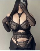                                                          【Preorder】40kg-80kg Plus Lace Halter-Neck Bikini Set