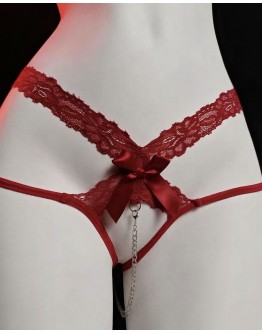                                                          【Preorder】40kg-66kg Metal Chain Lace Bell T-Back