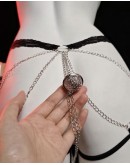                                                          【Preorder】40kg-66kg Metal Chain Lace Bell T-Back
