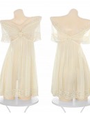                                                          【Preorder】40kg-60kg Thin Chiffon Khaki Dress+ T-Back