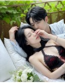                                                          【Preorder】40kg-60kg Velvet Lace-Up Sexy Lingerie Dress
