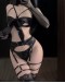                                                          【Preorder】40kg-55kg Ribbon High-Waist-Belt Bikini Sexy Lingerie