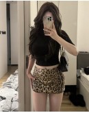                                                          【Preorder】40kg-55kg Leopard Sequins Sexy Lingerie Set