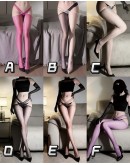                                                         【Preorder】40kg-60kg Cross-Strap Glossy Stockings