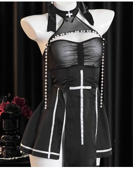                                                          【Preorder】40kg-55kg Cos Dark Angel Ribbon Sexy Lingeries Set