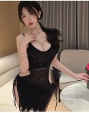                                                          【Preorder】40kg-65kg Lace-Up Knitted Dress