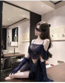                                                          【Preorder】40kg-55kg Chiffon Layer Sexy Lingeries+ T-Back