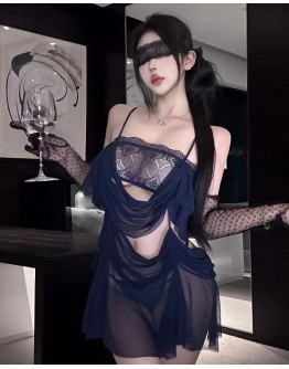                                                          【Preorder】40kg-55kg Chiffon Layer Sexy Lingeries+ T-Back