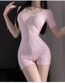                                                          【Preorder】40kg-55kg Pinky Full Zipper Elastic Pads Home Body-Suit