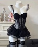                                                          【Preorder】40kg-55kg Underwire Pads Lace Dress+ T-Back