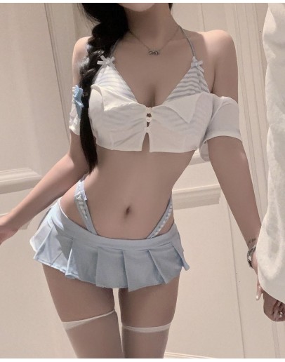                                                          【Preorder】40kg-55kg False-Two Style Tops+ Skirt+ T-Back