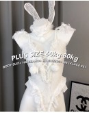                                                          【Ready Stock】Plus Rabbit Lace Body-Suit Sexy Lingeries