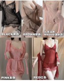                                                          【Ready Stock】Plus Grenadine Dress+Robe+ T-Back