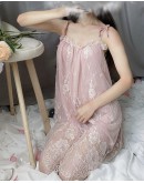                                                          【Ready Stock】Camisole Lace Loose Pajamas+ T-Back