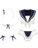                                                          【Ready Stock】Ribbon Sleeveless Sexy Lingers Set