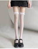                                                          【Ready Stock】Over-The-Knee Falbala Stockings