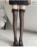                                                          【Ready Stock】Over-The-Knee Falbala Stockings