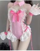                            【READY STOCK】Pinky Sexy Lingeries Set (No included stocking & Hairband)