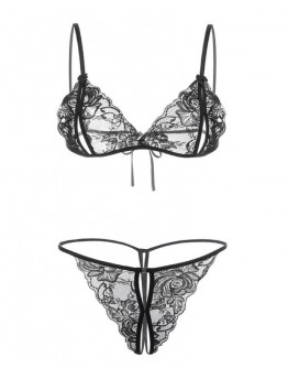                            【READY STOCK】LACE BRA WITH T-BACK SET