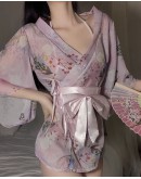                                                          【Preorder】Flora Bikini Thin Kimono Patterned Pajamas