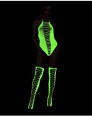                                                          【Preorder】Sleeveless Body-Suit +Fluorescent Stockings