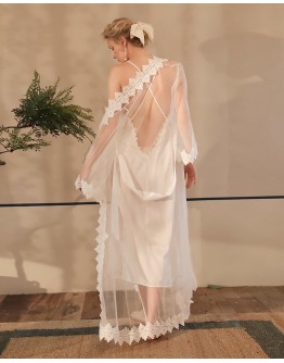                                                          【Preorder】Camisole Backless Long-Dress Pajamas/ Outwear