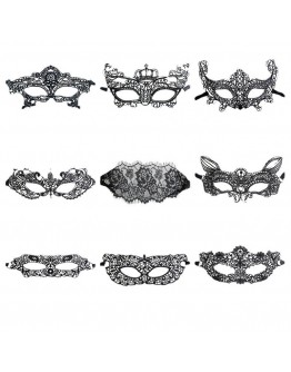                                                          【Preorder】Black White Lace Sexy Lingeries Eye Covers