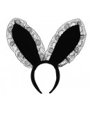                                                          【Preorder】Black Velvet Lace Bigger Rabbit Hairband