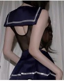                                                          【Preorder】40kg-55kg Navy Pleated Skirt Sexy Lingeries Set