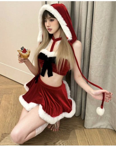                                                          【Preorder】Hoodie Christmas Dress + Skirt