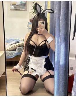                                                          【Preorder】40kg-88kg Free Rabbit T-Back Faux Leather Bunny Set