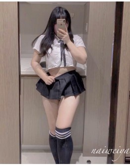                                                          【Preorder】40kg-90kg Mini-Skirt Shirt Sexy Lingeries Set