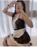                                                          【Preorder】55kg-90kg The Maid Thin Lace Style Plus Sexy Lingeries Set