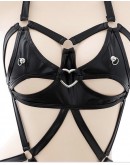                                                          【Preorder】40kg-55kg Faux Leather Rabbit Style Sexy Lingeries Set