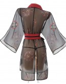                                                          【Preorder】40kg-60kg Red Black Grenadine Kimono Set