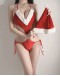                                                                【READY STOCK】40kg-65kg Xmas Christmas Velvet Body-Suit + Hats Set