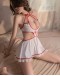                                                          【Preorder】40kg-55kg Cosplay Halter-Neck Backless White Dress Set