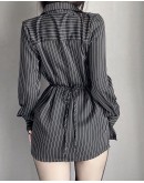                                                          【Preorder】40kg-60kg Stripe Short Shirt Sexy Lingeries Set