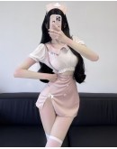                                                          【Preorder】40kg-55kg Baby Pink Cosplay Jumpsuit Dress Sexy Lingeries