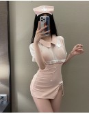                                                          【Preorder】40kg-55kg Baby Pink Cosplay Jumpsuit Dress Sexy Lingeries