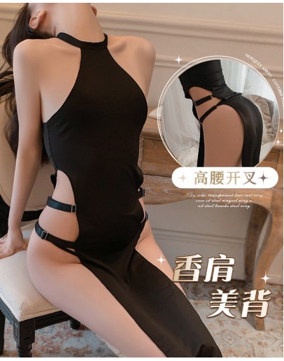                                                          【Preorder】40kg-60kg Halter-Neck Fitted Sexy Lingeries Dress