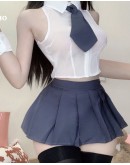                                                          【Preorder】40kg-55kg White Skirt Grey Skirt Sexy Lingerie Set