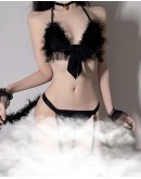                                                                【READY STOCK】65kg-75kg Plus Kitty Bikini Set